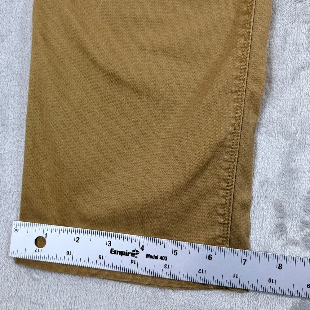 PrAna Mens Chino Organic Cotton Pants Straight Fit Stretch Cotton Tan 32x31